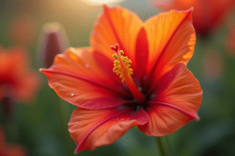 Fleur tshaped en pleine floraison avec couleurs vives