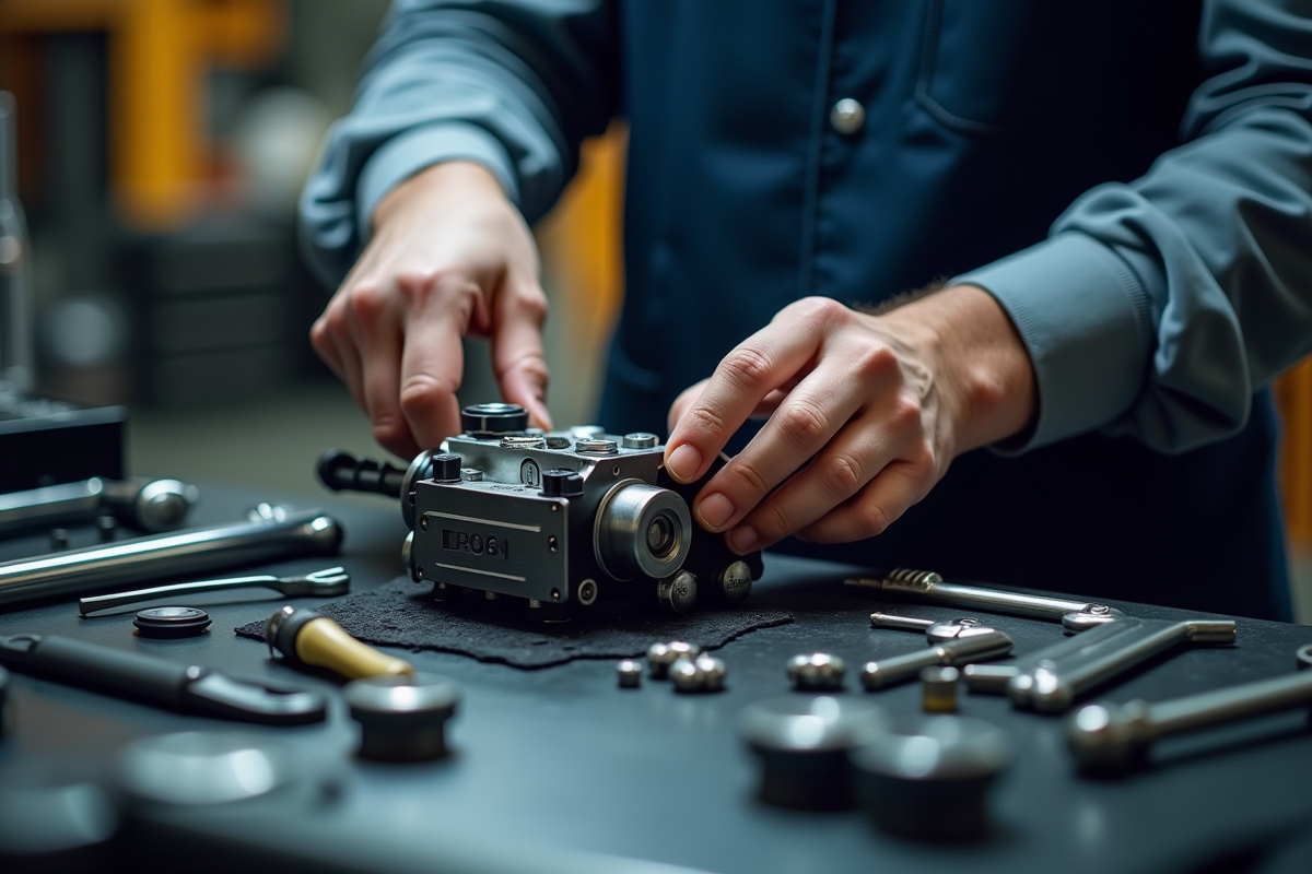 Mains installant un module d