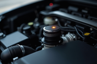 Compartiment moteur avec module d'allumage mis en valeur