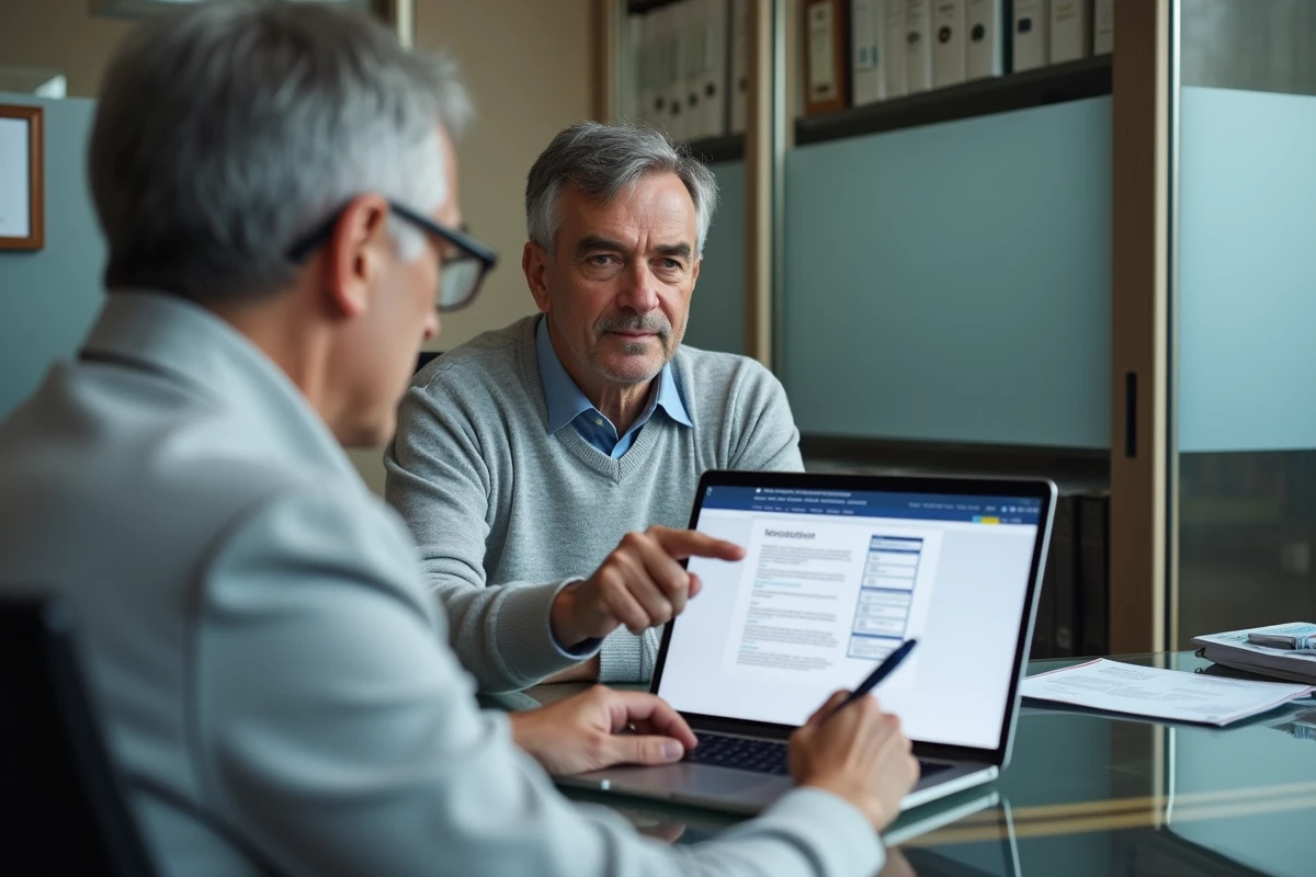 Rendez-vous avec un notaire pour une consultation officielle en ligne sur une plateforme institutionnelle